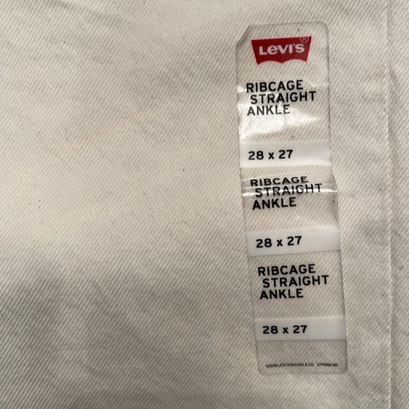 LEVIS DENIM RIBCAGE STRAIGHT ANKLE PANTS 28 X 27, NWT. 💯cotton - Picture 6 of 6
